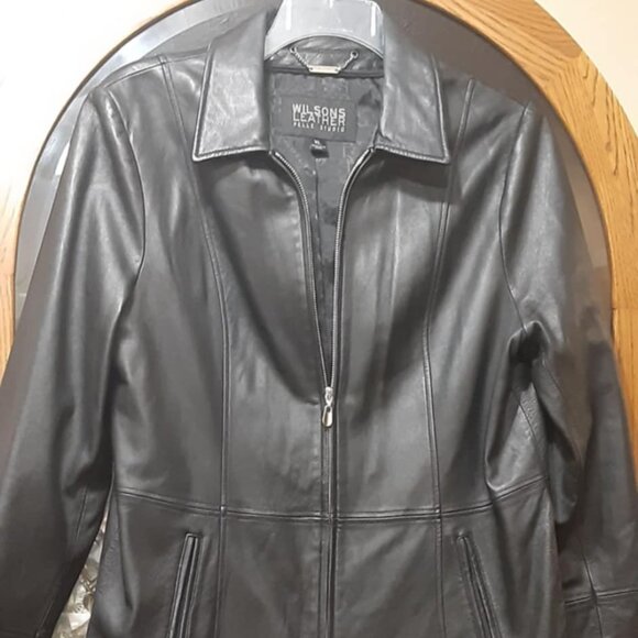 PELLE STUDIO WILSONS LEATHER WOMEN'S BLACK SOFT GENUINE LEATHER COAT Size XL - Picture 1 of 16